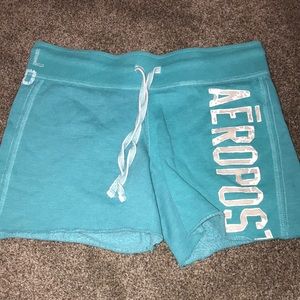 blue aeropostale cutoff shorts